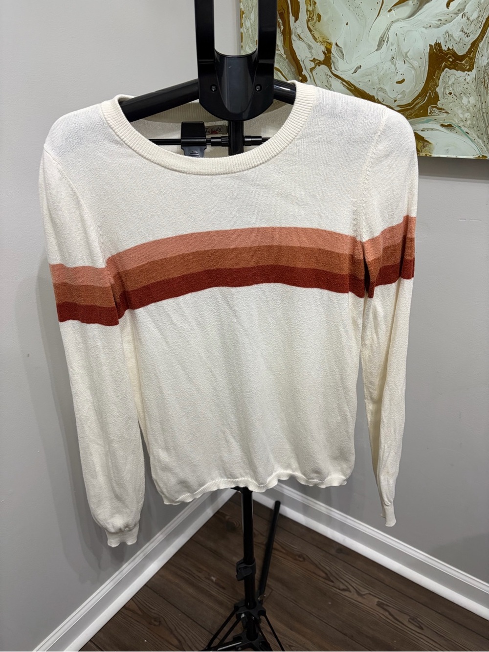 Faherty Horizon Surf Sweater Fall Dunes Organic Cotton Cashmere Size S